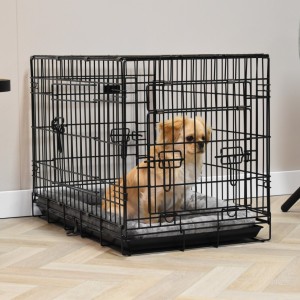 Dog crate with cushion - Strong M · 3-doors · 78x49x56cm