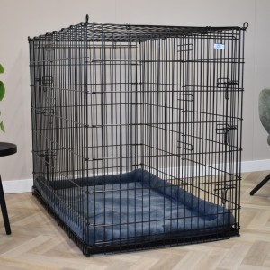 Dog crate 3XL with cushion · 2-doors · 136x85x110cm