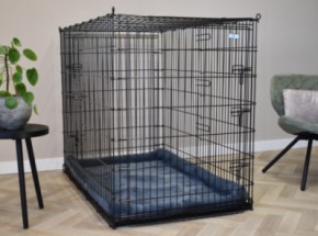 Dog crate 3XL with cushion · 2-doors · 136x85x110cm