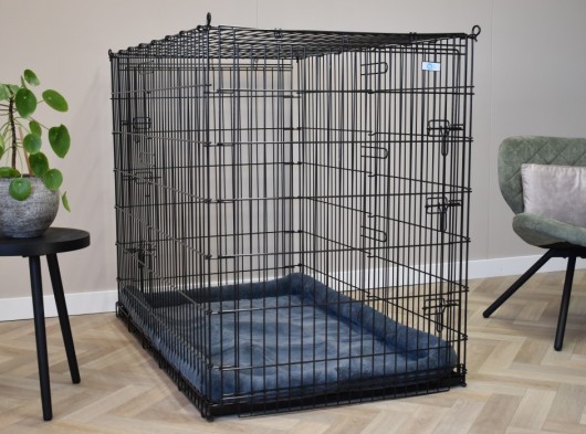 Dog crate 3XL with cushion · 2-doors · 136x85x110cm