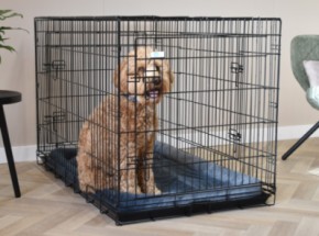 Dog crate with cushion - Strong XXL · 3-doors · 124x76x83cm