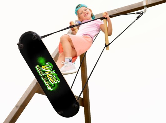 Skateboard swing black • with BR-rope • max. 70kg