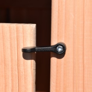 The door of playhouse Dream has a black lock