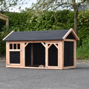 The rabbit hutch Belle 1 is made of Douglaswood