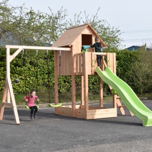 Playhouse Dream 150 with slide & swing • Douglas • 431x460x316cm