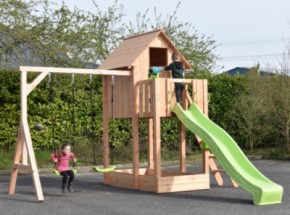 Playhouse Dream 150 with slide & swing • Douglas • 431x460x316cm