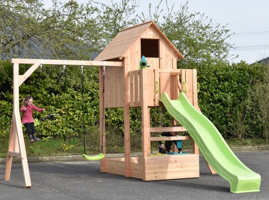 Playhouse Dream 150 with slide, swing & kitchen • Douglas • 431x460x316cm