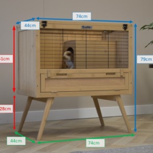 Guinea pig hutch - rabbit cage Emma 74x44x79cm