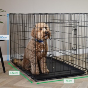Various dimensions of the dog crate Profit 122cm