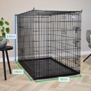 Various dimensions of the dog crate 3XL