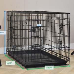 Various dimensions of the dog crate Strong L