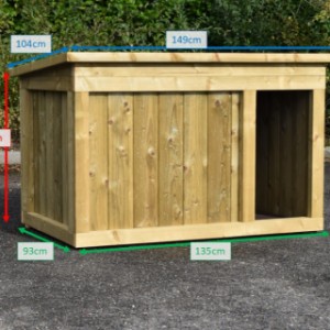Various dimensions of the dog house Block Large