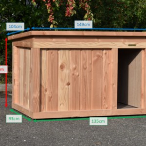 Various dimensions of the dog house Block Large