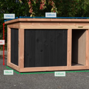Various dimensions of the dog house Block Large