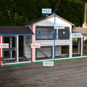 Various dimensions of the rabbit hutch Regular Medium