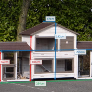 Different dimensions of the rabbit hutch Excellent Medium