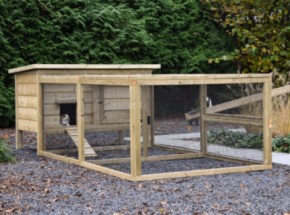 Rabbit hutch Eggy with run - Impregnated spruce wood