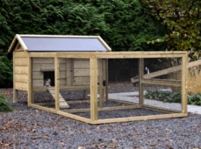 Rabbit hutch Eggy with run - Impregnated spruce wood