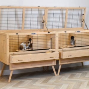 Rabbit hutch Anna Double is easy to clean.