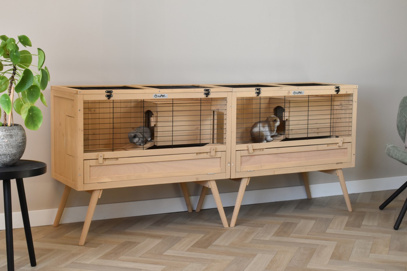 Rabbit hutch - Guinea pig hutch Anna double
