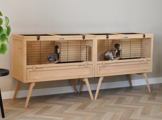 The indoor hutch Anna Double fits beautifully in any interior.