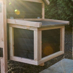 Chicken Coop Eggy with nesting box - Collect your eggs fresh from the nesting box.