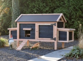 Chickens in style! Chicken coop Eggy offers comfort and convenience in one.