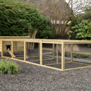 Rabbit hutch Eggy - More playtime fun! An extra spacious run where rabbits feel completely at home.