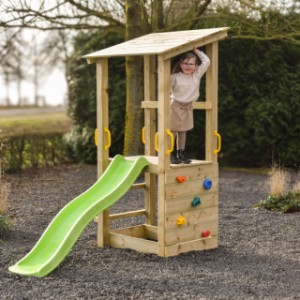 Playtower Plan 90 is made of pressure treated wood