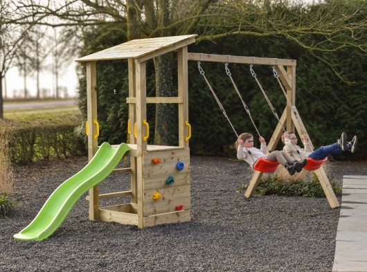 Play equipment Plan 90 + slide & swing • pressure treated wood