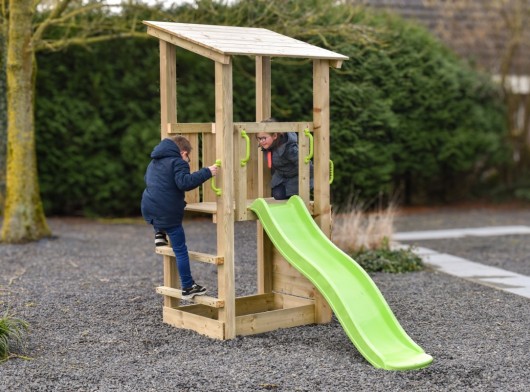 Playtower Plan 90+ with slide · 114x226x226cm