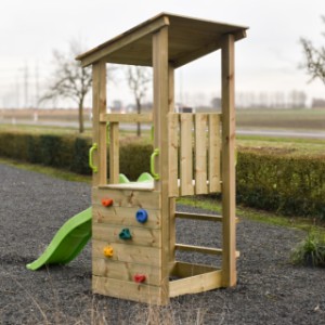 Playtower Plan 90+ is provided with a climbing wall