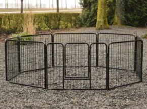 Puppy enclosure Octa black - Height 60 cm