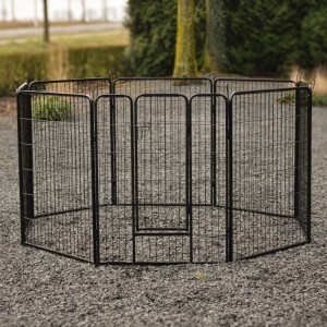 Puppy enclosure Octa black - height 100cm