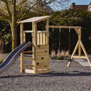 Play equipment Plan 120 with slide & swing · Joypet · pressure treated wood