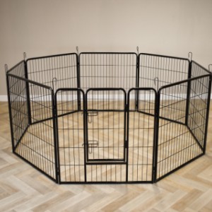 The Octa puppy playpen can also be easily used indoors
