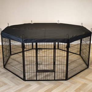 Luxury cover net for animal run Octa Black – the cover net provides protection against sunlight