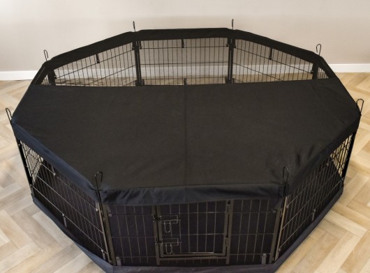 Luxury cover net for animal enclosure Octa Black