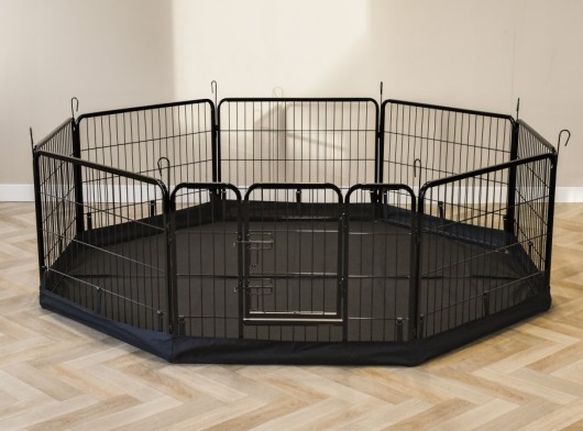 Groundsheet for animal run Octa Black