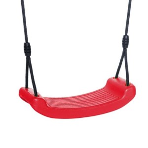 Plastic swing seat red • with BR-rope • max. 70kg