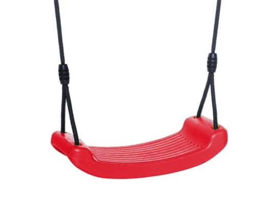 Plastic swing seat red • with BR-rope • max. 70kg