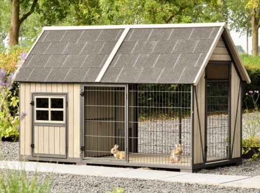 Rabbit hutch Danielle · Grey · 213x112x137cm