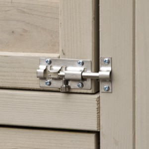 The Holiday Large chicken coop is equipped with double door locks.