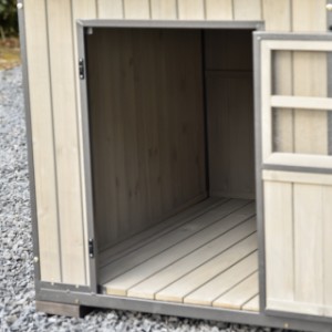Dog house Danielle has a large sleeping compartment