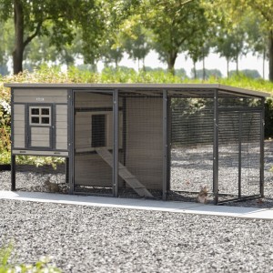 Rabbit hutch Judy · Grey · 232x100x105cm