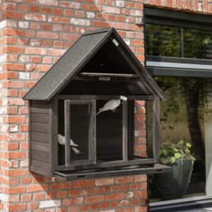 Wall aviary Matty Large features a door, flap, and sliding tray for optimal ease of use
