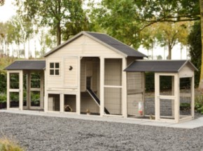 Holiday Large rabbit hutch with double run 489x100x195 cm