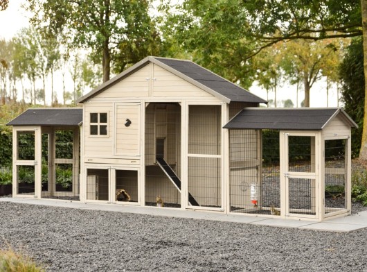 Holiday Large rabbit hutch with double run 489x100x195 cm