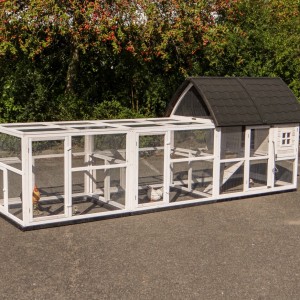 Rabbit hutch Kathedraal Large with runs and foundations 416x150x157cm