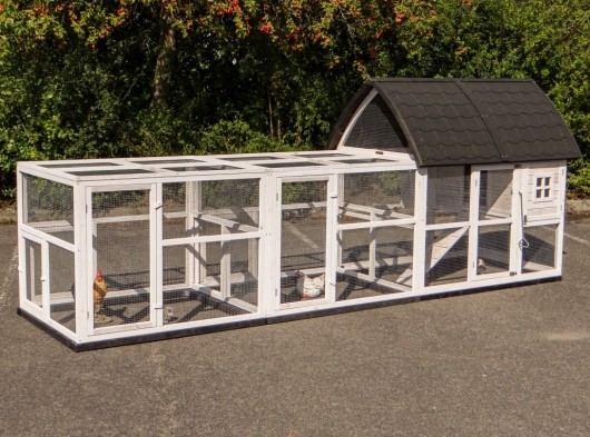 Rabbit hutch Kathedraal Large with runs and foundations 416x150x157cm